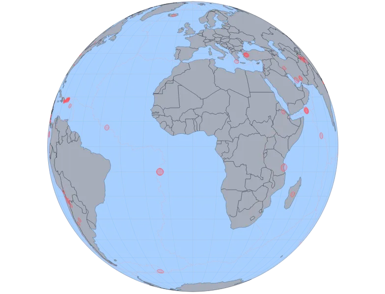 GeoCircle - earthquake-globe